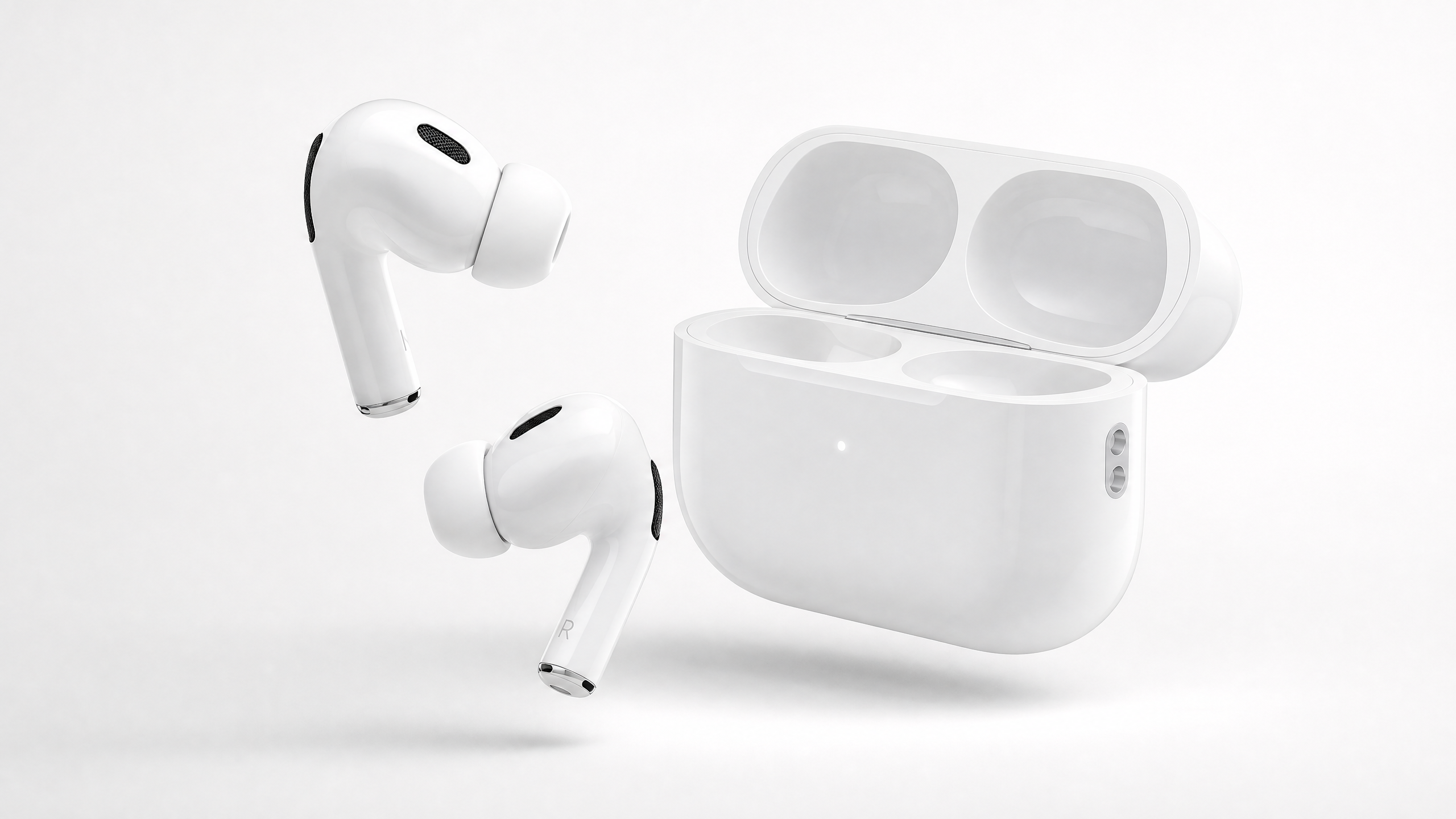 AirPods Pro 3 earbuds and charging case